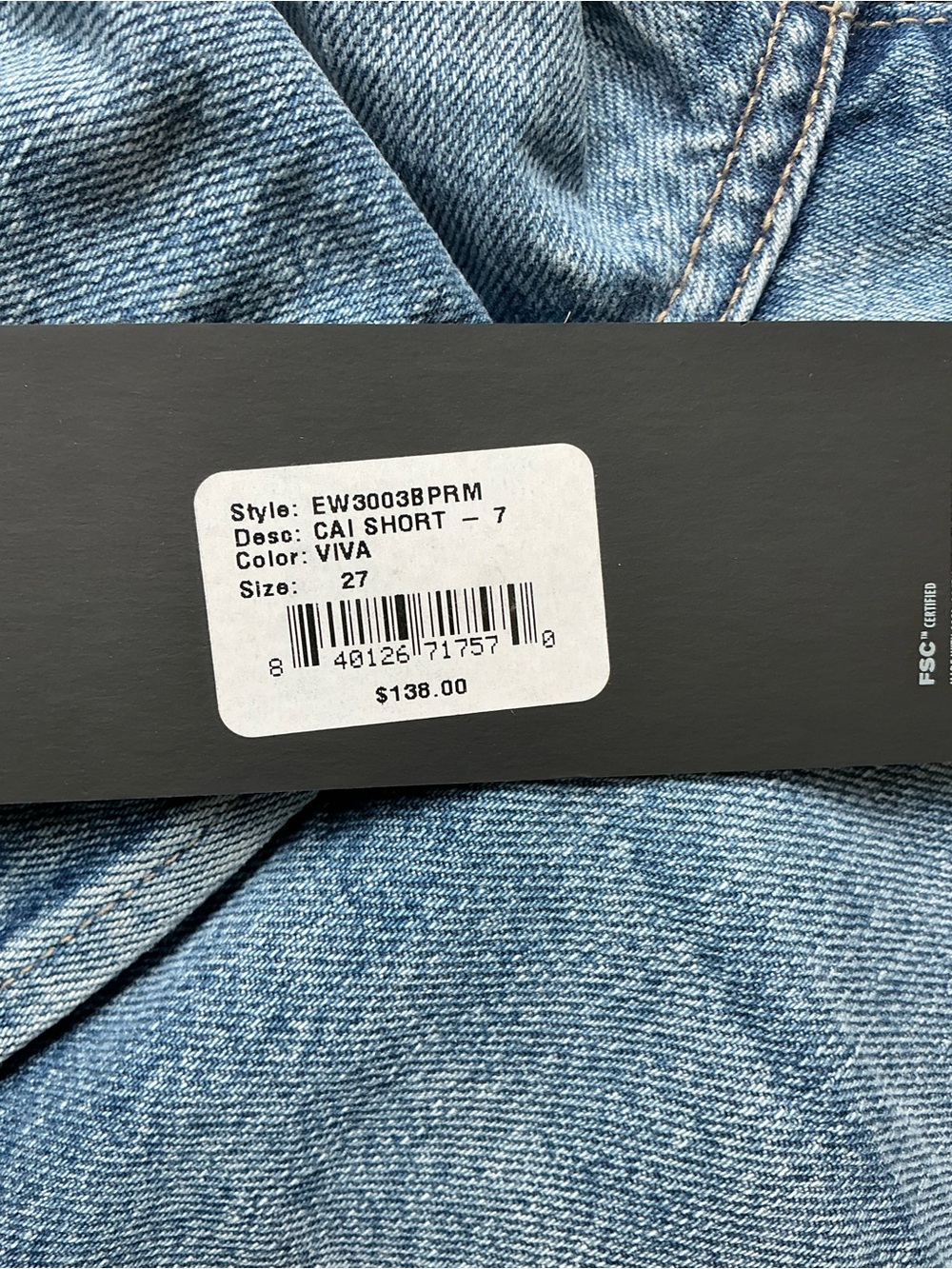 Edwin Light Blue Denim Jeans with Tag festival raw hem boho casual size 27 - Picture 8 of 12
